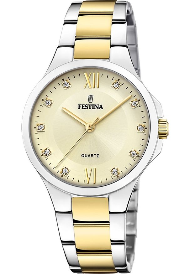 Zegarek Festina Zegarek damski Festina F20618-1 CYRKONIE srebrny. Kolor: srebrny