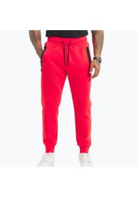 PITBULL - Spodnie męskie Pitbull Dogwood Track Pants. Kolor: czerwony. Długość: długie