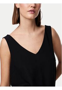Pieces Top Franan 17146424 Czarny Regular Fit. Kolor: czarny. Materiał: syntetyk