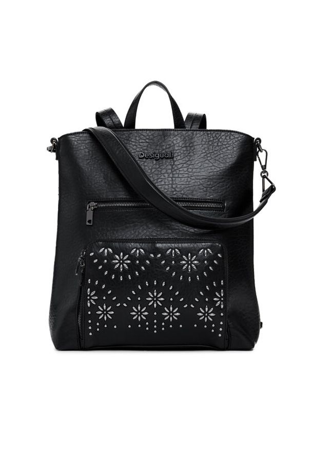 Desigual Plecak 25SAKP22 Czarny. Kolor: czarny. Materiał: skóra