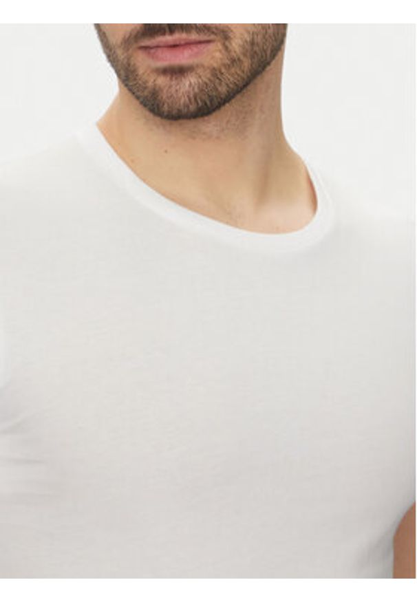 Lacoste Komplet t-shirtów TH9007 Biały Slim Fit. Kolor: biały. Materiał: bawełna