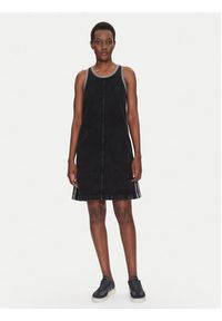 Adidas - adidas Sukienka jeansowa adicolor Denim 3-Stripes JD3108 Czarny Slim Fit. Kolor: czarny. Materiał: bawełna #4