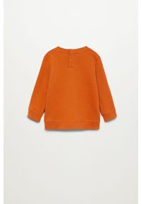 Mango Kids - Bluza bawełniana dziecięca Colori 80-104 cm. Okazja: na co dzień. Typ kołnierza: bez kaptura. Kolor: pomarańczowy. Materiał: bawełna. Wzór: aplikacja. Styl: casual #5