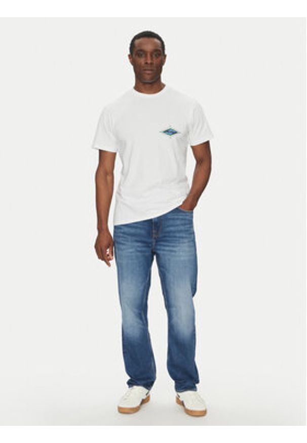 Quiksilver T-Shirt EQYZT08046 Biały Regular Fit. Kolor: biały. Materiał: bawełna