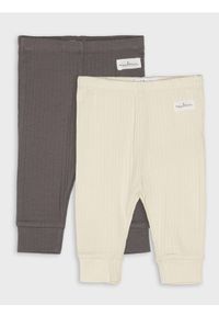 Sinsay - Legginsy 2 pack - biały. Kolor: biały. Materiał: prążkowany, materiał. Długość: długie. Wzór: aplikacja #1