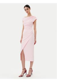Rinascimento Sukienka koktajlowa CFC0019898002 Różowy Regular Fit. Kolor: różowy. Materiał: syntetyk. Styl: wizytowy #5