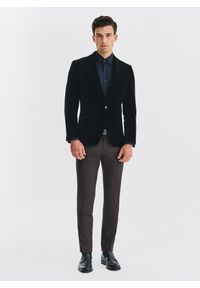 Pako Lorente - PAKO LORENTE - Czarna bawełniana marynarka męska. Okazja: na karnawał. Kolor: czarny. Materiał: bawełna. Styl: młodzieżowy #6