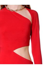 AGGI - Czerwona sukienka maxi z wycięciami Skylar. Kolor: czerwony. Materiał: materiał. Typ sukienki: dopasowane, asymetryczne. Długość: maxi #2