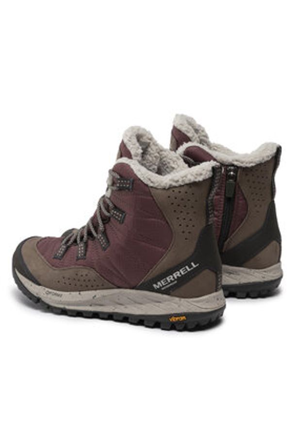 Merrell Śniegowce Antora Sneaker Boot Wp J066930 Bordowy. Kolor: czerwony. Materiał: materiał