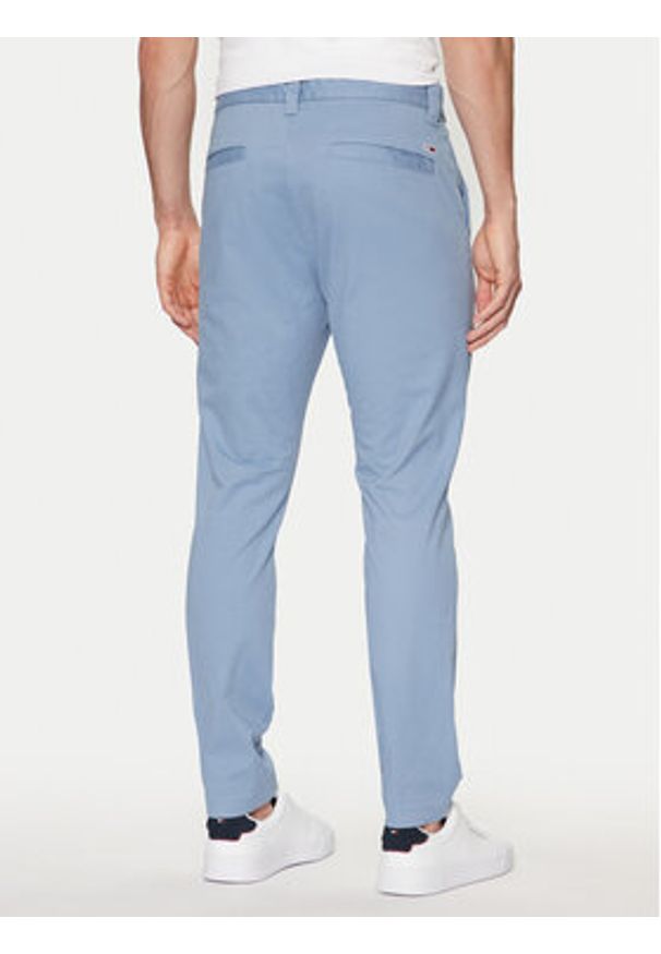 Tommy Jeans Chinosy Austin DM0DM20282 Niebieski Slim Fit. Kolor: niebieski. Materiał: bawełna