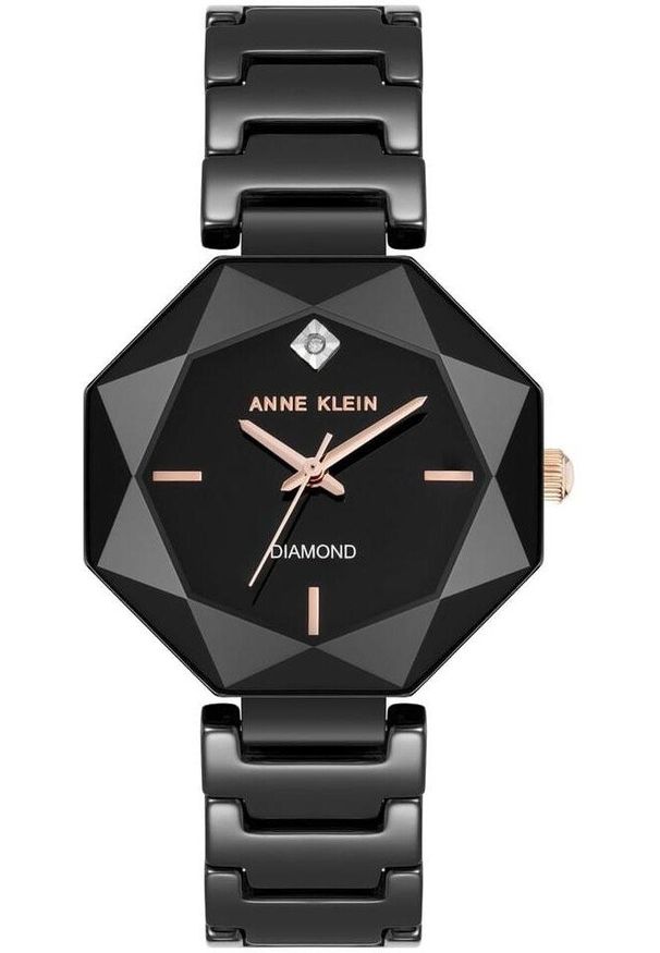 Zegarek damski Anne Klein AK-5064BKBK czarny. Kolor: czarny