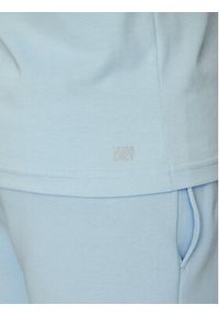 Lacoste T-Shirt TH7618 Błękitny Regular Fit. Kolor: niebieski. Materiał: syntetyk, bawełna #4