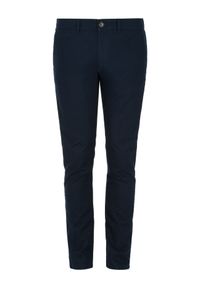 Ochnik - Granatowe lniane spodnie męskie. Kolor: niebieski. Materiał: len #4