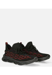 Casu - czarne buty sportowe sznurowane casu 204/17b. Kolor: czerwony, wielokolorowy, czarny #1