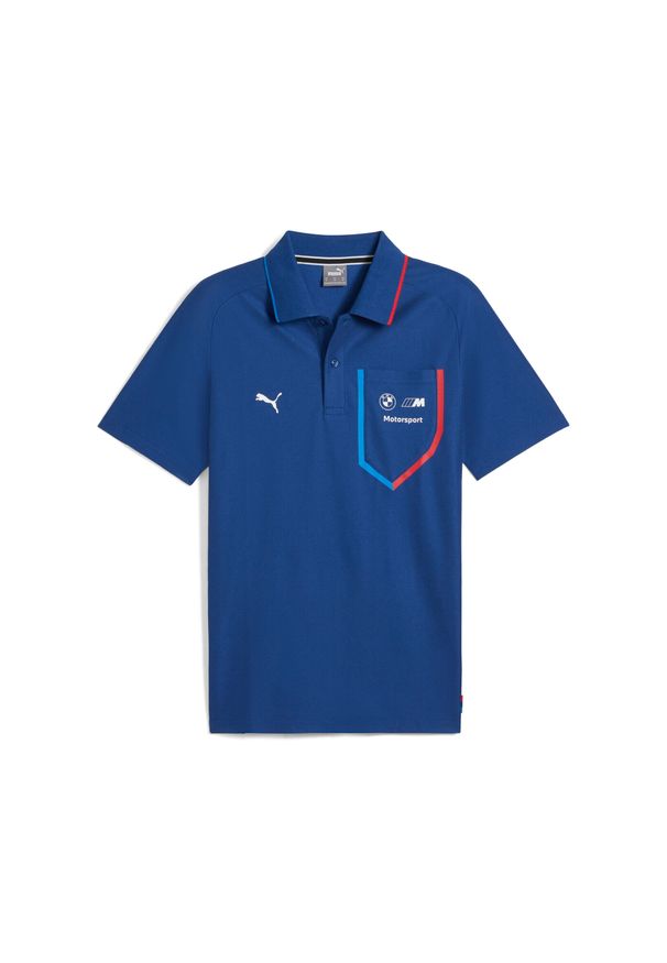 Polo Puma BMW MMS. Typ kołnierza: polo. Kolor: niebieski. Materiał: materiał. Styl: sportowy