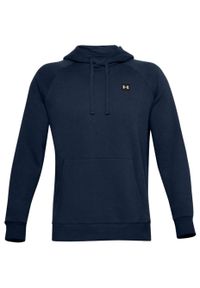 Bluza treningowa treningowa męska Under Armour Rival Fleece Hoodie. Typ kołnierza: bez kaptura. Kolor: niebieski. Materiał: poliester, bawełna. Sport: bieganie