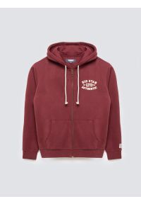Big-Star - Bluza męska rozpinana z kapturem z kolekcji Authentic bordowa Karol 604. Typ kołnierza: kaptur. Kolor: czerwony. Materiał: dzianina. Wzór: haft, aplikacja. Styl: retro, vintage #5