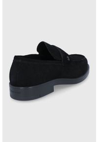 Calvin Klein Mokasyny zamszowe męskie kolor czarny. Nosek buta: okrągły. Kolor: czarny. Materiał: zamsz #3