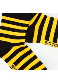 Wittchen - Damskie skarpetki w czarno-żółte paski czarno-żółte. Kolor: czarny, wielokolorowy, żółty. Materiał: bawełna. Wzór: paski #5