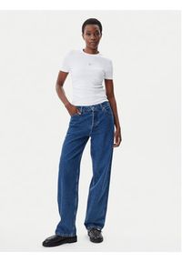 Calvin Klein Jeans T-Shirt J20J225245 Biały Slim Fit. Kolor: biały. Materiał: bawełna #5