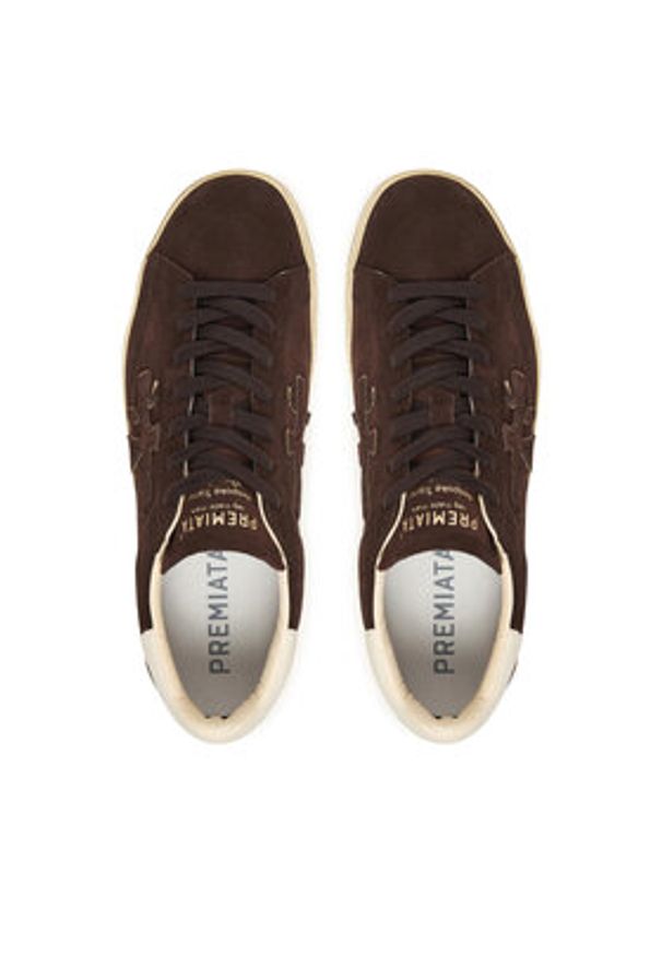 Premiata Sneakersy Steven Var 7897 Brązowy. Kolor: brązowy. Materiał: zamsz, skóra