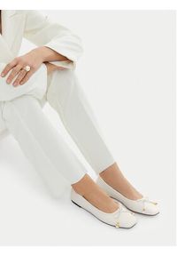 Gino Rossi - GINO ROSSI Baleriny CEO-ROSE-LT2088 Biały. Kolor: biały. Materiał: skóra #9