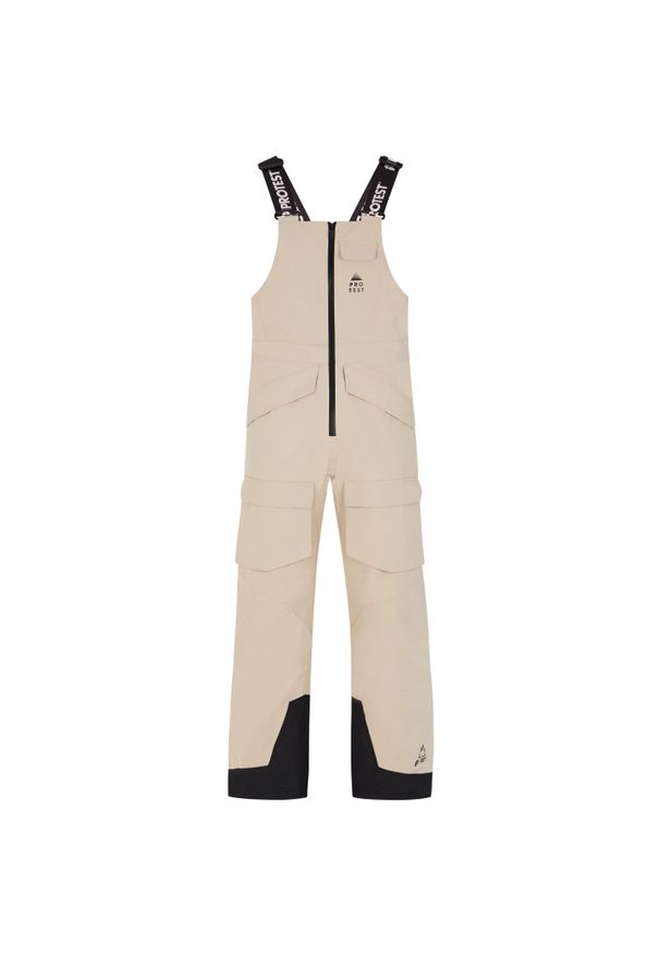 Kombinezon narciarski Protest Dario. Kolor: beżowy. Materiał: materiał. Sezon: zima. Sport: narciarstwo