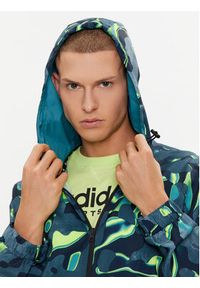 Adidas - adidas Bluza Future Icons Allover Print IJ8844 Zielony Regular Fit. Kolor: zielony. Materiał: syntetyk. Wzór: nadruk #2
