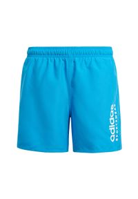 Adidas - Szorty Sportswear Essentials Logo CLX Swim Kids. Kolor: biały, niebieski, wielokolorowy. Materiał: materiał
