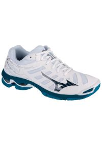 Buty do siatkówki Mizuno Wave Voltage M V1GA216086 białe. Zapięcie: sznurówki. Kolor: biały. Materiał: guma, syntetyk. Model: Mizuno Wave. Sport: siatkówka #1