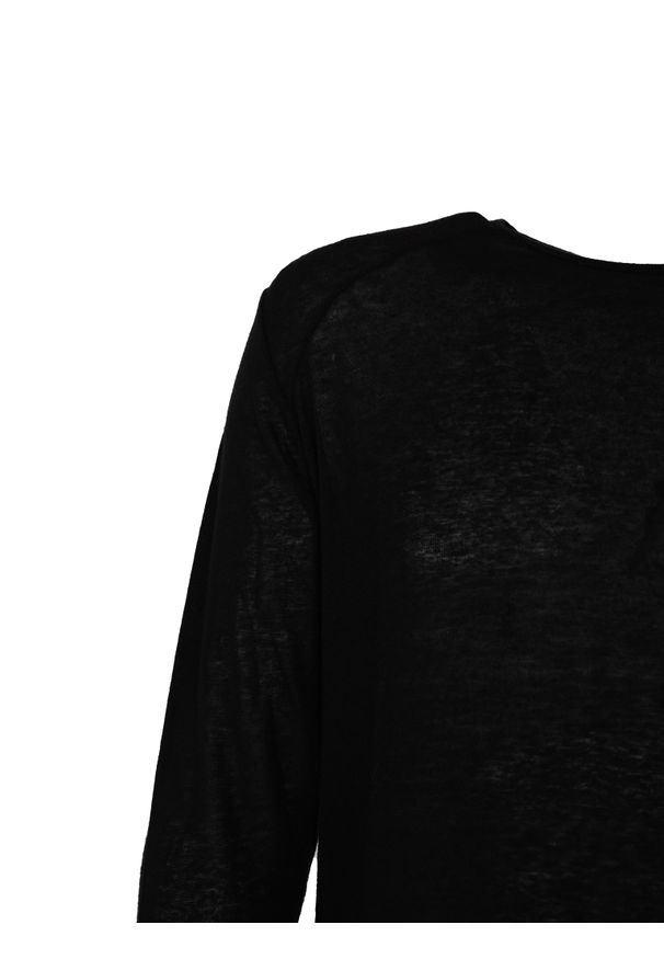 La Haine Inside Us Sweter | LM265 | Mężczyzna | Czarny. Okazja: na co dzień. Kolor: czarny. Materiał: wełna, elastan, wiskoza. Długość: długie. Wzór: jednolity. Styl: casual, elegancki