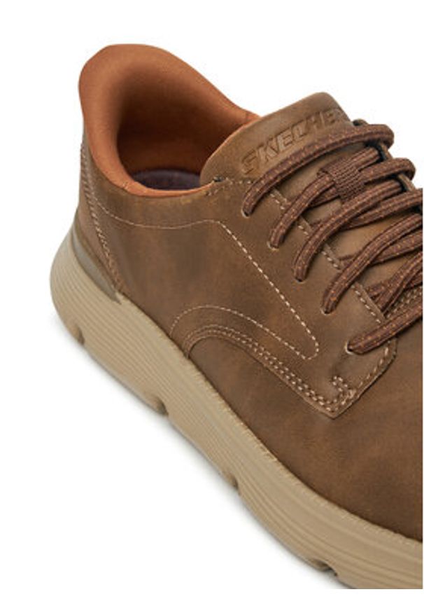 skechers - Skechers Sneakersy Garza-Duran 205353/TPE Brązowy. Kolor: brązowy. Materiał: skóra
