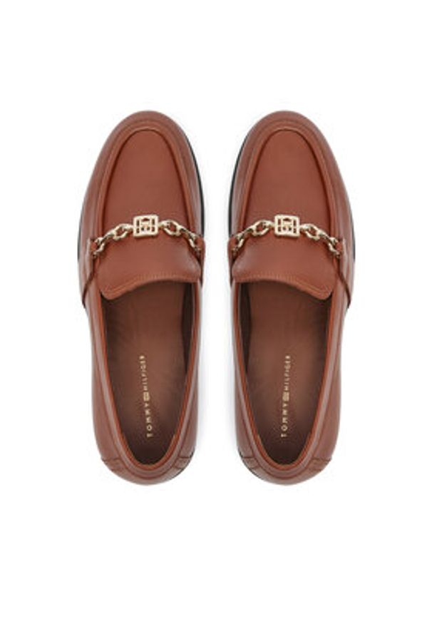 TOMMY HILFIGER - Tommy Hilfiger Lordsy FW0FW08339 Brązowy. Kolor: brązowy. Materiał: skóra