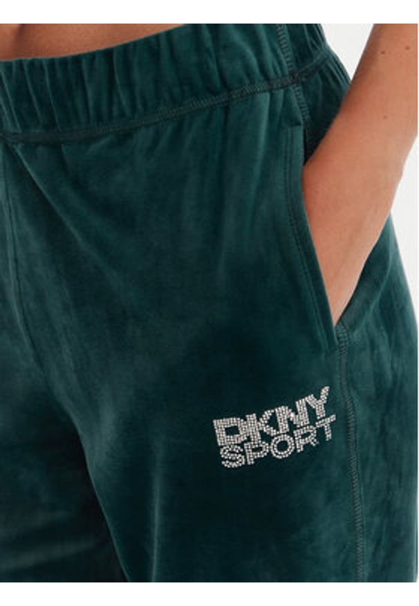 DKNY Sport Spodnie dresowe DP5P3702 Zielony Regular Fit. Kolor: zielony. Materiał: syntetyk