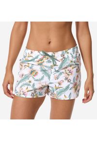 Decathlon - Szorty surfingowe damskie Olaian Tini Belly. Kolor: biały. Materiał: poliester, materiał. Długość: krótkie #1