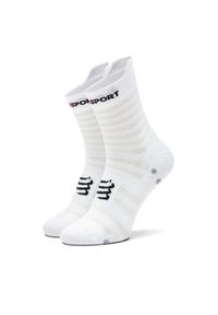 Compressport Skarpety wysokie unisex Pro Racing Socks V4.0 Ultralight Run High XU00050B Biały. Kolor: biały. Materiał: materiał, poliamid. Sport: bieganie