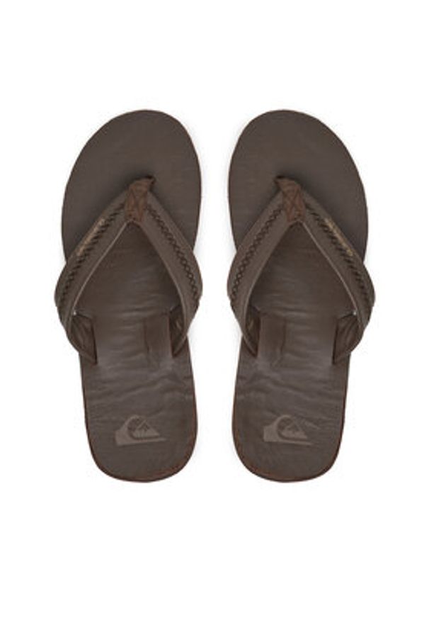 Quiksilver Japonki AQYL101302 Brązowy. Kolor: brązowy. Materiał: skóra