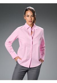 Sinsay - Bawełniana koszula regular fit - różowy. Kolor: różowy. Materiał: bawełna