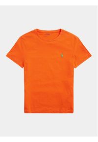 Polo Ralph Lauren T-Shirt 710671438359 Pomarańczowy Custom Slim Fit. Typ kołnierza: polo. Kolor: pomarańczowy. Materiał: bawełna