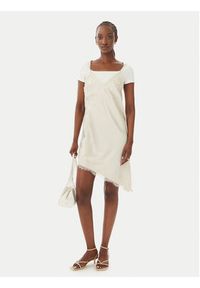 only - ONLY Sukienka codzienna Bella 15383473 Kremowy Regular Fit. Okazja: na co dzień. Kolor: kremowy. Materiał: syntetyk. Typ sukienki: proste. Styl: casual #3