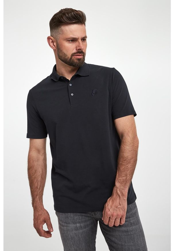 Karl Lagerfeld - Polo męskie z logo KARL LAGERFELD. Typ kołnierza: polo