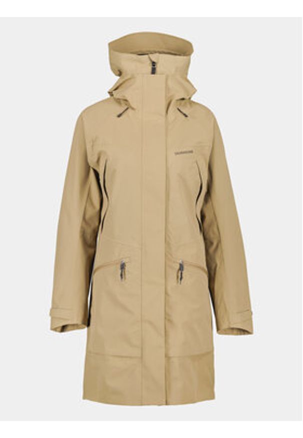 Didriksons Parka Ilma Wns Parka 8 504813 Beżowy Regular Fit. Kolor: beżowy. Materiał: syntetyk