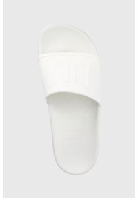 Liu Jo klapki BA2169EX02801111 damskie kolor biały. Nosek buta: okrągły. Kolor: biały. Materiał: guma. Obcas: na obcasie. Wysokość obcasa: niski #3