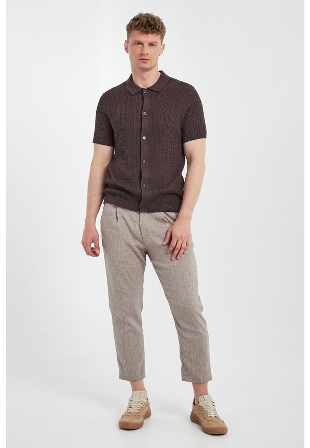 Polo męskie zapinane Tristao JOOP!. Typ kołnierza: polo