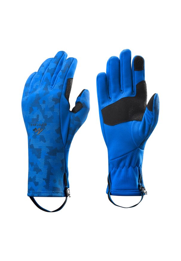 quechua - Rękawiczki turystyczne dla dzieci dotykowe Quechua SH500 mountain stretch. Kolor: niebieski. Materiał: elastan, materiał. Sport: wspinaczka