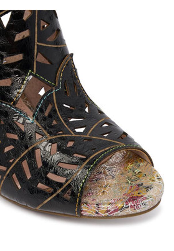 Laura Vita Sandały Albane 48 Czarny. Kolor: czarny. Materiał: skóra