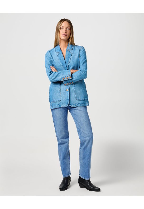 Wrangler - DAMSKIE SPODNIE WRANGLER SUNSET BABY BLUE 112362617