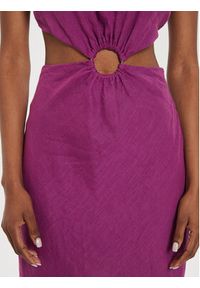 ViCOLO Sukienka letnia TB2881 Fioletowy Regular Fit. Kolor: fioletowy. Materiał: wiskoza. Sezon: lato #5