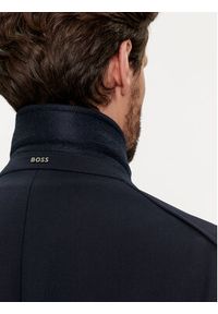 BOSS - Boss Płaszcz przejściowy H-Hyde-Bib-234 50511975 Granatowy Slim Fit. Kolor: niebieski. Materiał: bawełna #7