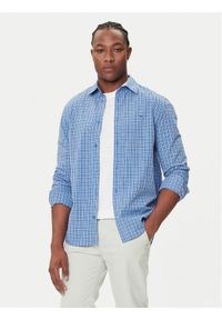 Tommy Jeans Koszula Essential DM0DM21693 Niebieski Regular Fit. Kolor: niebieski. Materiał: bawełna